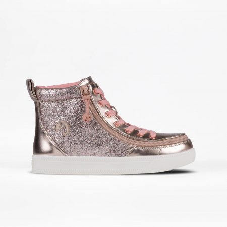ROSE GOLD UNICORN BILLY CLASSIC LACE HIGH TOPS